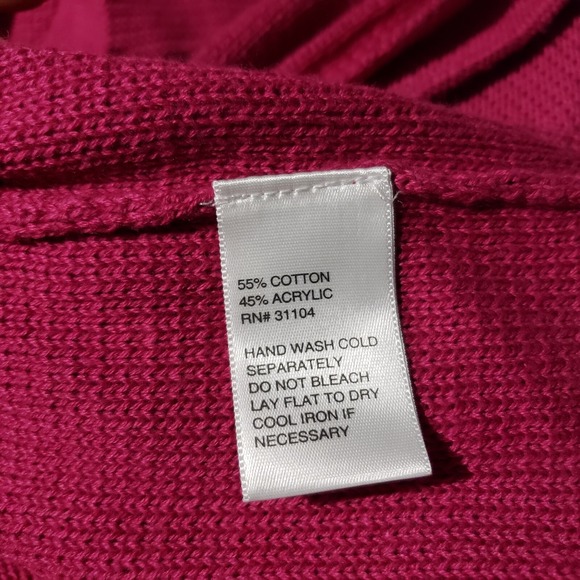 Madison Kimono Style Open Cardigan Women's XL Pink 3/4 Sleeve Knit Sweater - Picture 7 of 10